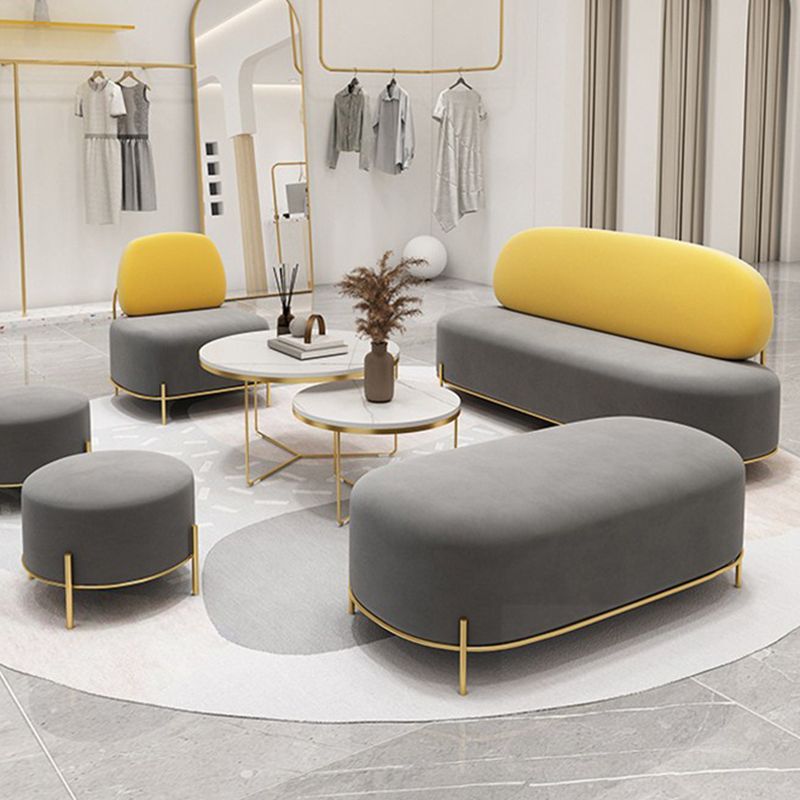 Velvet Armless Sofa 27.55" Wide Standard Sofa for Living Room