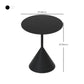 Mesa de centro con pedestal en blanco y negro, mesa de cóctel minimalista de metal