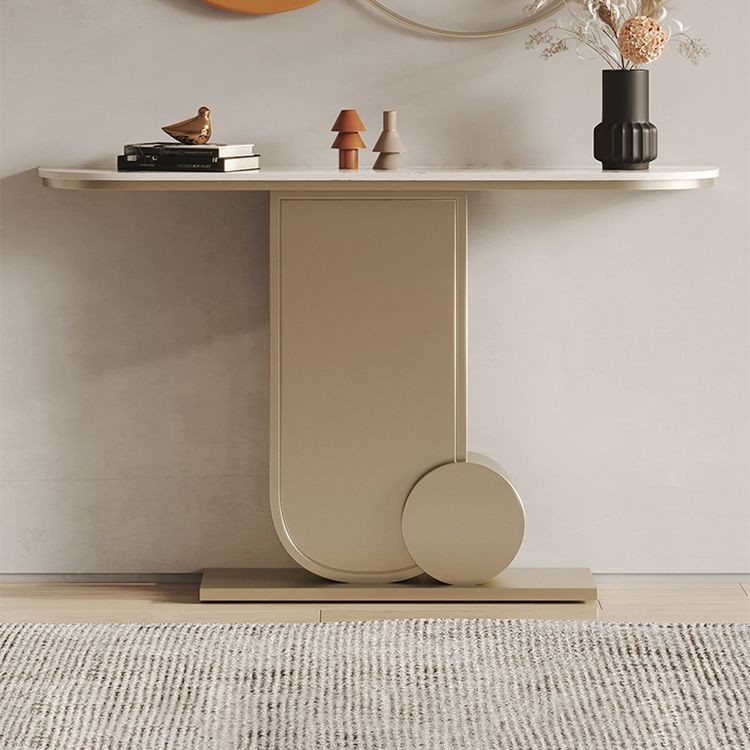 Tabella della console di pietra moderna tavolo da divano console resistente alle macchie per la sala