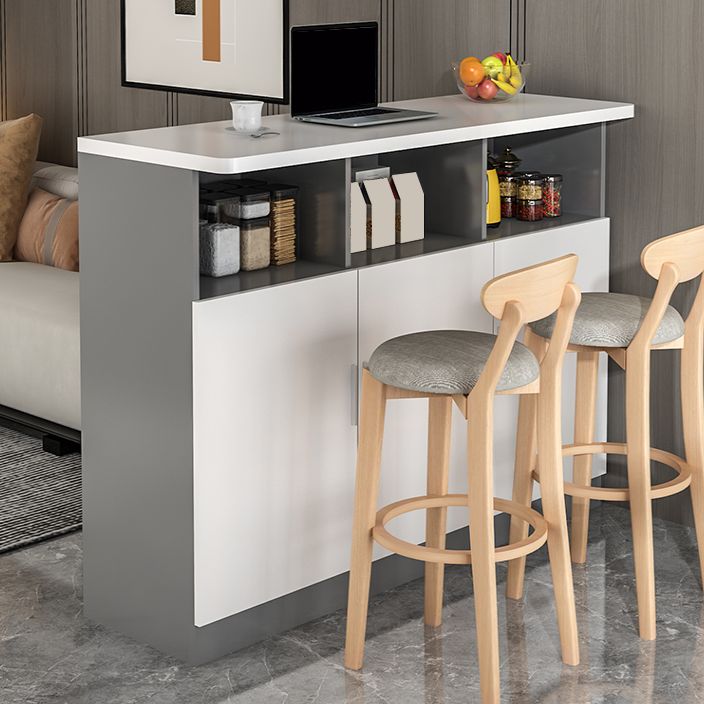 Rechteckiger Bartisch aus Holz, Esstisch für Küche und Wohnzimmer