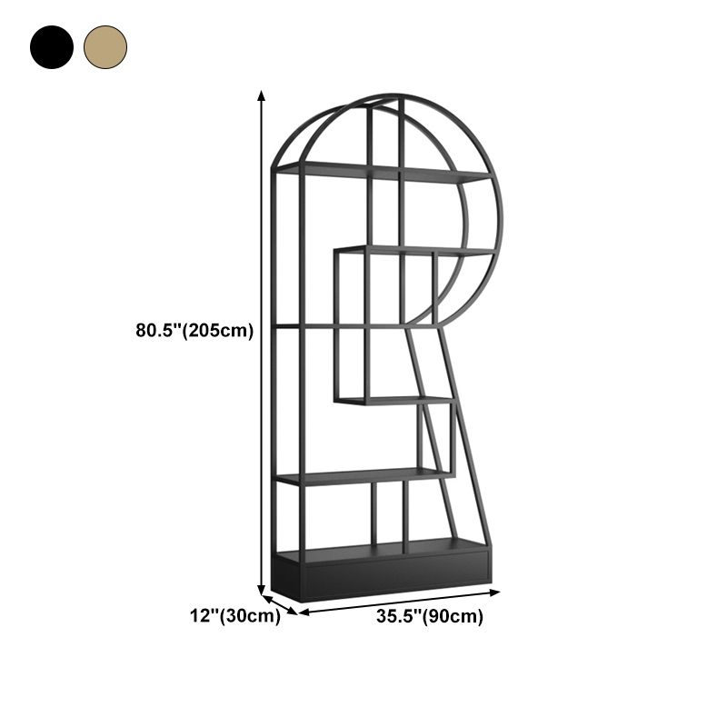 Urban Metal Etagere Bookshelf Vertical Open Bookcase for Home Office Clearhalo 'Bookcases' 'furn' 'furn_bookcases' 'Furniture' 'furniture_bookcases' 'Office Furniture' 1200x1200_8b698d42-c945-4302-8697-e2415d49911f