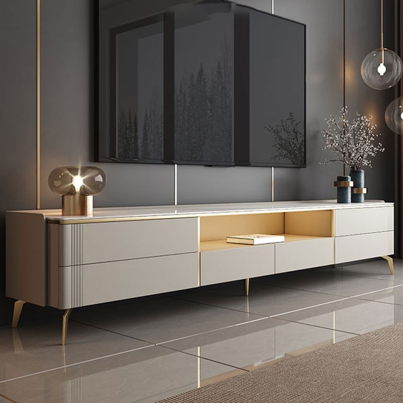 Stone Media Console Modern Media Console TV Stand for Living Room Clearhalo 'furn' 'furn_tv_stands_entertainment_centers' 'Furniture' 'Living Room Furniture' 'TV Stands & Entertainment Centers' 'TV Stands & Media Storage Furniture' 'tv_stands_entertainment_centers' 1200x1200_8b6996df-866e-4073-a650-658ea10f7d63