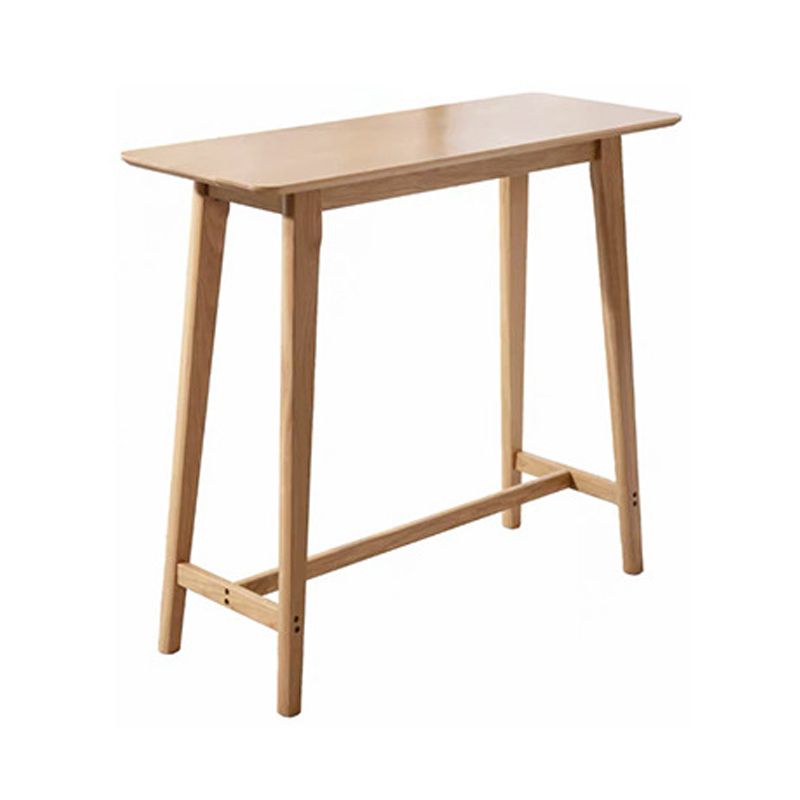 Modern Style Rectangle Bar Table Solid Wood Bistro Bar Desk with Footrest Clearhalo 'Bar Furniture' 'Bar Tables' 'bar_tables' 'furn' 'furn_bar_tables' 'Furniture' 'Kitchen & Dining Furniture' 1200x1200_8b6a9101-8d60-402f-b9ae-447fdeffe116