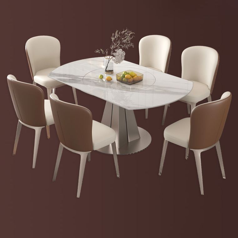 Set da pranzo moderno in pietra sinterizzata Set da pranzo da 1/2/5/7 pezzi per uso domestico