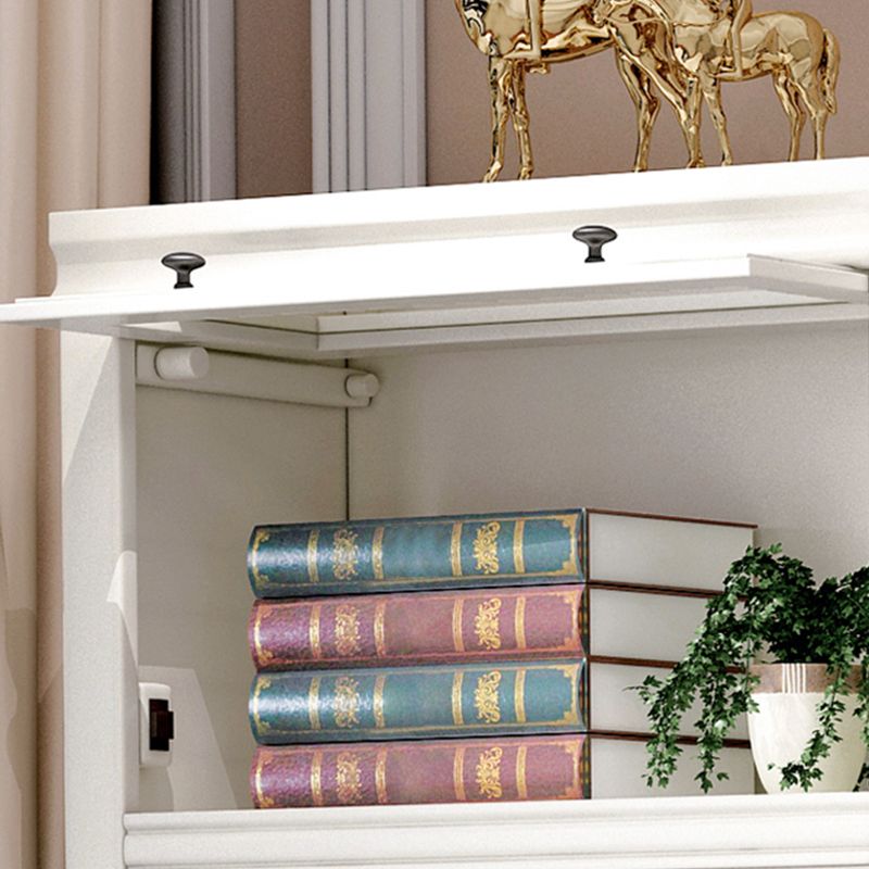 12.80"W Bookcase Contemporary Style Solid Wood Bookshelf for Home Office with Doors Clearhalo 'Bookcases' 'furn' 'furn_bookcases' 'Furniture' 'furniture_bookcases' 'Office Furniture' 1200x1200_8b6e8796-87c1-4eeb-b25c-537f89aaf850