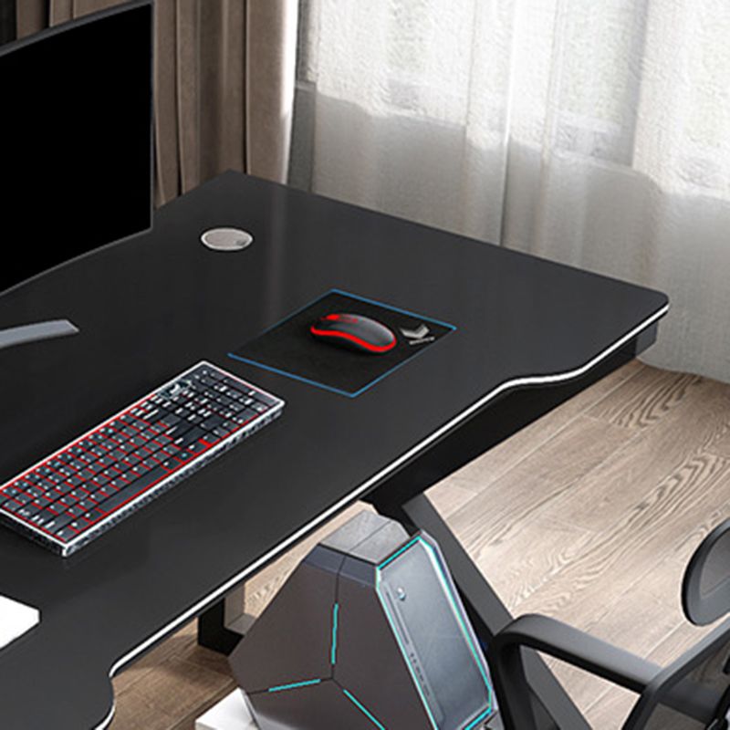 Escritorio moderno de oficina acabado antiguo escritorio de computadora de madera con patas de metal