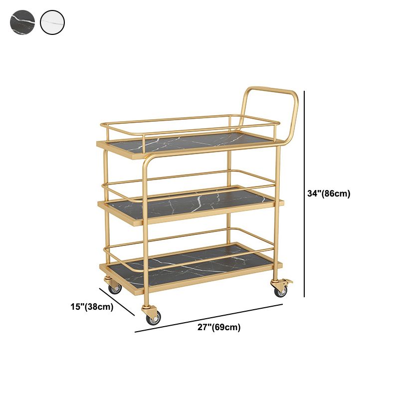 Metal Modern Prep Table Rolling Rectangular 33.86