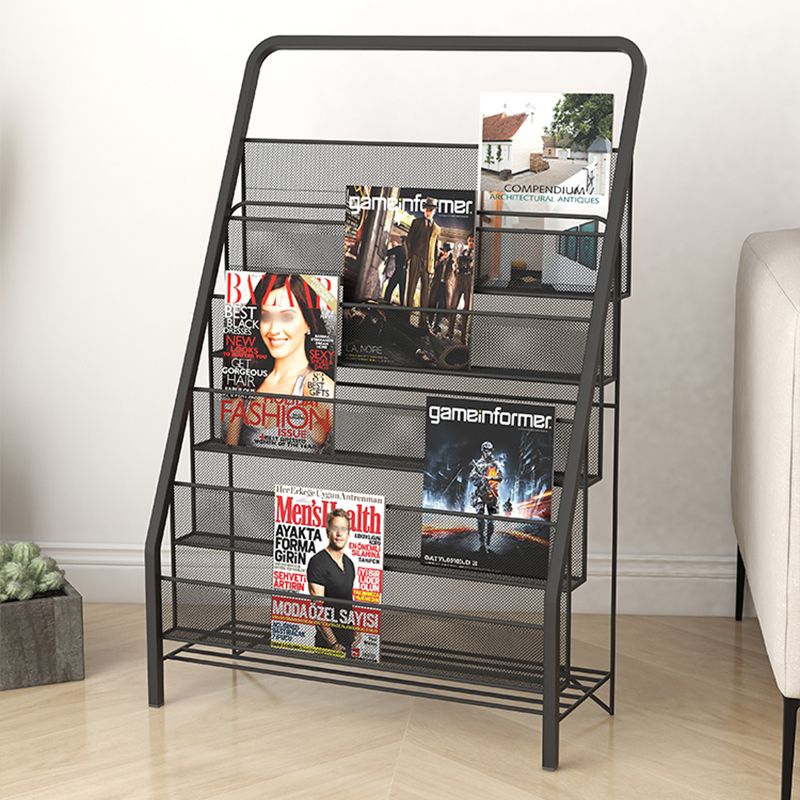Metal Iron Contemporary Ladder Bookshelf Closed Back Vertical Bookshelf Clearhalo 'Bookcases' 'furn' 'furn_bookcases' 'Furniture' 'furniture_bookcases' 'kitchen' 'kitchen_bookcases' 'Living Room Furniture' 'Office Furniture' 1200x1200_8b725ce6-274d-4d83-a9c3-237cf9fc4fc9