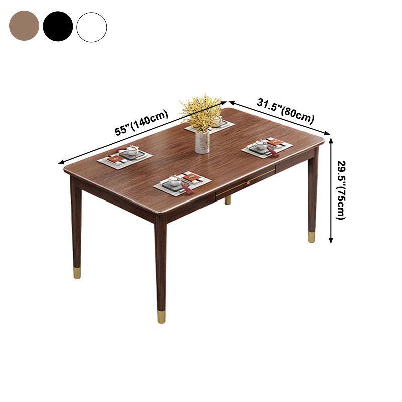 Traditional Luxury Style Dining Table Rectangle 4 Legs Table for Home Use Clearhalo ' dining_table' 'Dining Tables & Seating' 'Dining Tables' 'furn' 'furn_dining_table' 'Furniture' 'furniture_dining_table' 'Kitchen & Dining Furniture' 'kitchen&dining_furn' 'kitchen' 'kitchen_dining_table' 1200x1200_8b726ca2-c9c2-42c8-90ab-119a30ad0ff7