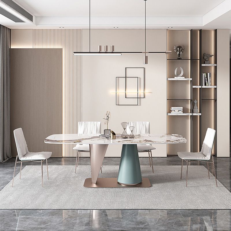 1/4/5/7 stuks rechthoek eetgelegenheidset luxueuze gesinterde stenen top dinette tafel set