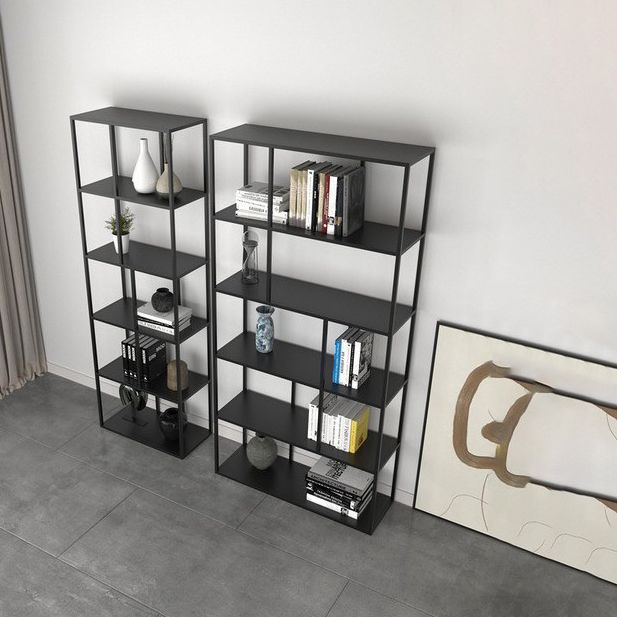 Metal Open Book Shelf Contemporary Home Shelf Bookcase with Shelves Clearhalo 'Bookcases' 'furn' 'furn_bookcases' 'Furniture' 'Office Furniture' 1200x1200_8b72cf50-da5c-4402-8be2-2a22848c03d7