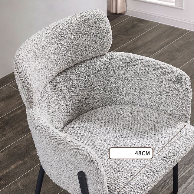 Kitchen Dining Arm Chair Contemporary Dining Chair with Black Metal Legs