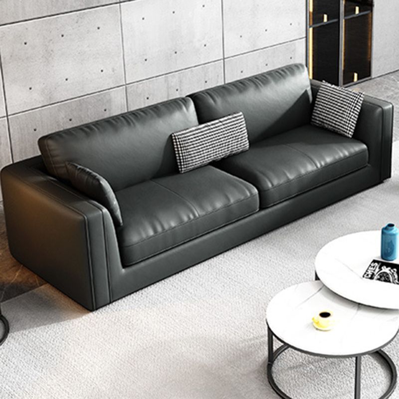 Contemporary Square Arm Couch Black Stain-Resistant Standard Sofa Clearhalo 'furn' 'furn_sofas' 'Furniture' 'furniture_sofas' 'Living Room Furniture' 'Sofa' 'sofas' 1200x1200_8b733daf-b536-4fa4-a5ac-670d58a3e1d4