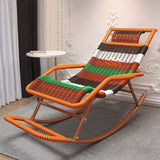 伝統的な屋内リクライナーチェアウィッカーロッキングチェア織りラタン