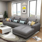 Sofa sectionnel du bras carré 125.98 "W Faux Leather 4 sièges Sectional