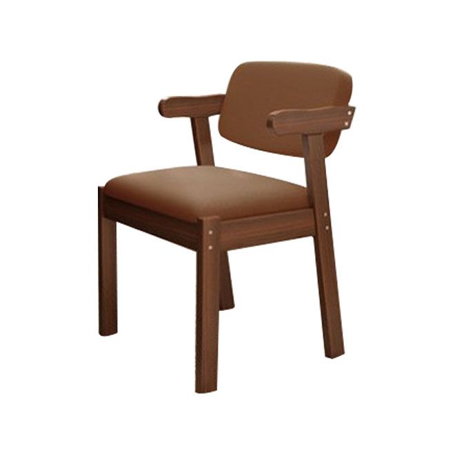 Contemporary Dining Open Back Chair Arm Chair with Wooden Legs for Kitchen Clearhalo ' kitchen&dining_furn' 'Dining Chairs' 'Dining Tables & Seating' 'dining_chair' 'Furniture' 'furniture_dining_chair' 'Kitchen & Dining Furniture' 'kitchen' 1200x1200_8b76f1e0-ff2b-4ae8-a109-7a83c6426a0d