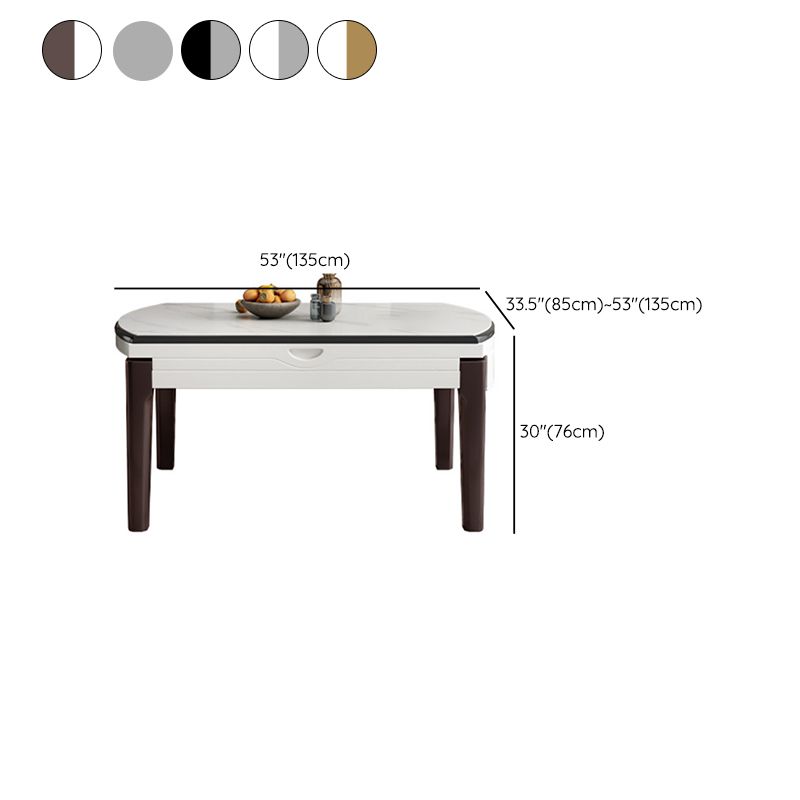 Moderne Stil Steinmöbel Set 7 Stücke runde Form Dinette Tisch mit armlosen Stuhl