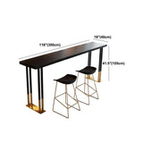 Black Metal Trestle Bistro Bar Desk Rectangle Indoor Contemporary Bar Stool Table Clearhalo 'Bar Furniture' 'Bar Tables' 'bar_tables' 'furn' 'furn_bar_tables' 'Furniture' 'furniture_bar_tables' 'Kitchen & Dining Furniture' 1200x1200_8b78e10f-4c0b-4006-af59-aa8ab93865f7