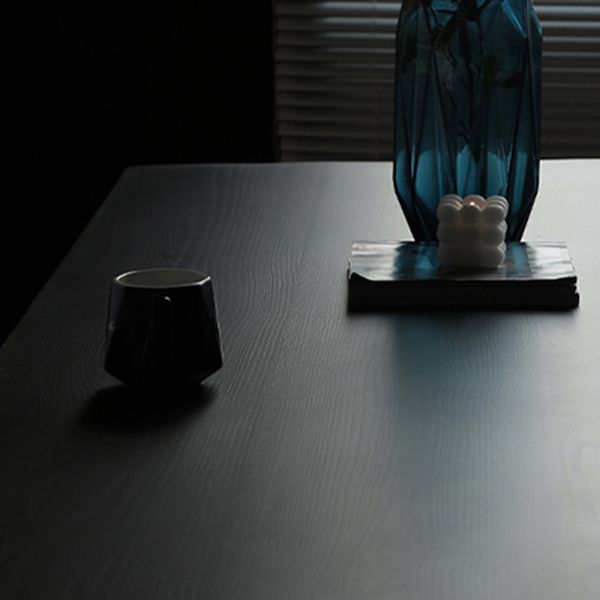 Set da pranzo moderno nero Set da pranzo con gambe in legno rettangolari da 1/2/5 pezzi per interni
