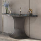 Mesa de acento sin glamour con soporte de acero inoxidable para Hall