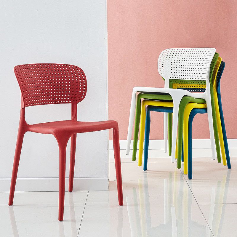 Contemporary Style Plastic Dining Armless Chair Open Back Dining Side Chairs Clearhalo ' kitchen&dining_furn' 'Dining Chairs' 'Dining Tables & Seating' 'dining_chair' 'furn' 'furn_dining_chair' 'Furniture' 'furniture_dining_chair' 'Kitchen & Dining Furniture' 'kitchen' 1200x1200_8b7f1584-e130-4672-b458-2b78cc633035