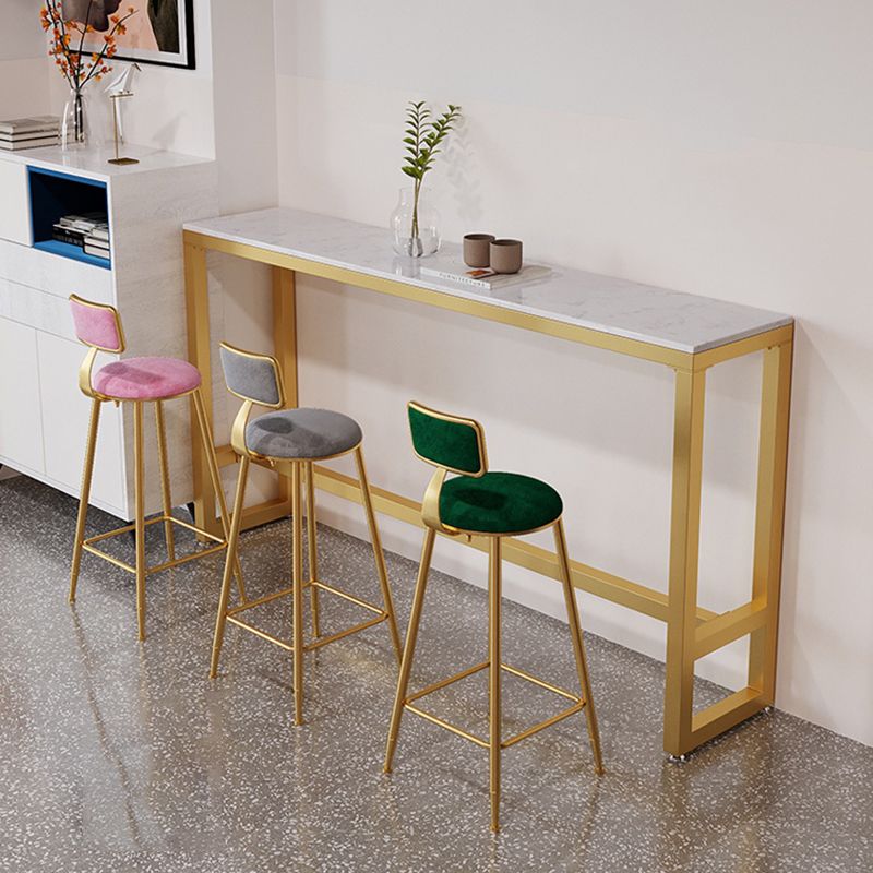 Tavolo da pranzo bar in pietra glam tavolo da bar rettangolo con cavalletto per il balcone del soggiorno