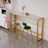 Tavolo da pranzo bar in pietra glam tavolo da bar rettangolo con cavalletto per il balcone del soggiorno