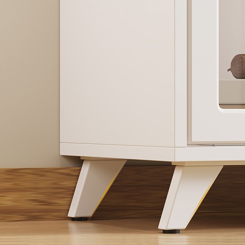 13 "W Bücherregal zeitgenössischer Stil weißes Bücherregal für Heimbüro mit Türen