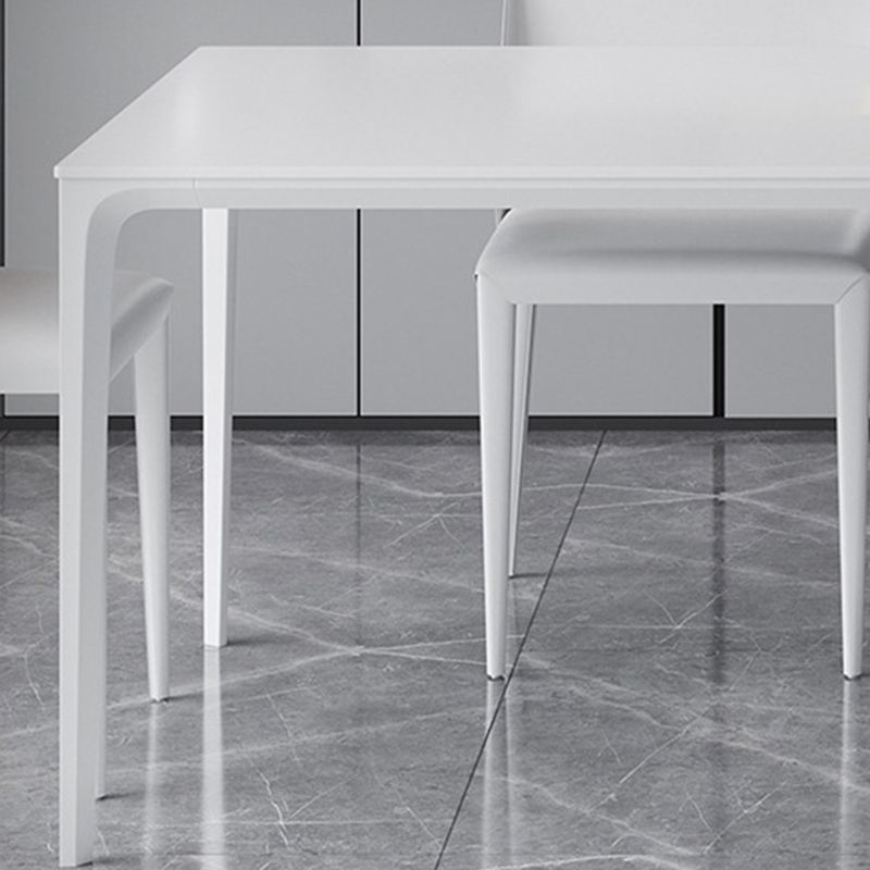 Industrial Dining Room Table Rectangle Stone Dinette Table for Home Clearhalo 'Dining Tables & Seating' 'Dining Tables' 'dining_table' 'furn' 'furn_dining_table' 'Furniture' 'Kitchen & Dining Furniture' 1200x1200_8b826374-79f8-4291-a7d4-61d1e428bf93