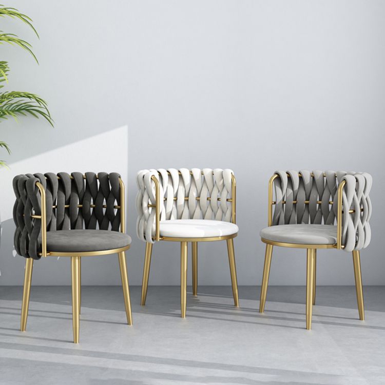 Velvet Upholstered Dining Chair Modern Furniture in Matte Finish for Indoor Clearhalo 'Dining Chairs' 'Dining Tables & Seating' 'dining_chair' 'furn' 'furn_dining_chair' 'Furniture' 'Kitchen & Dining Furniture' 1200x1200_8b839f7b-8245-4b74-87c2-6751e8315f02