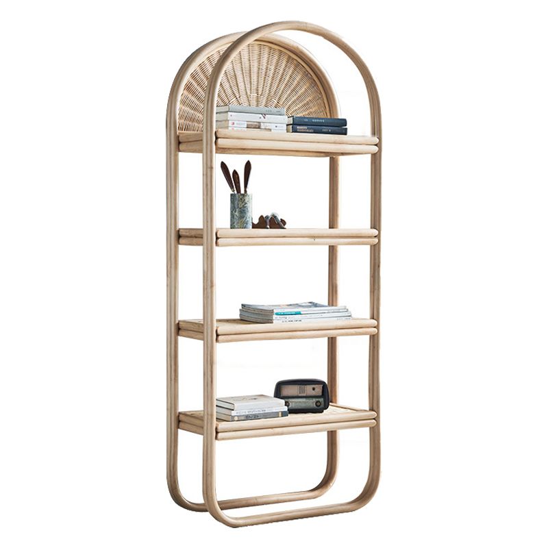 Estantería vertical moderna estantería de estantería natural cerrada para dormitorio