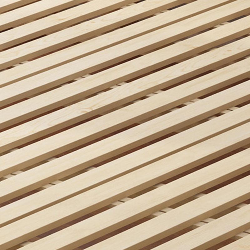 Panneau de pin standard traditionnel Cadre de lit rectangulaire en naturel et noyer