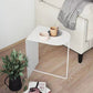 Modern Geometric End Slide Table 19.70" Tall Metal End Table