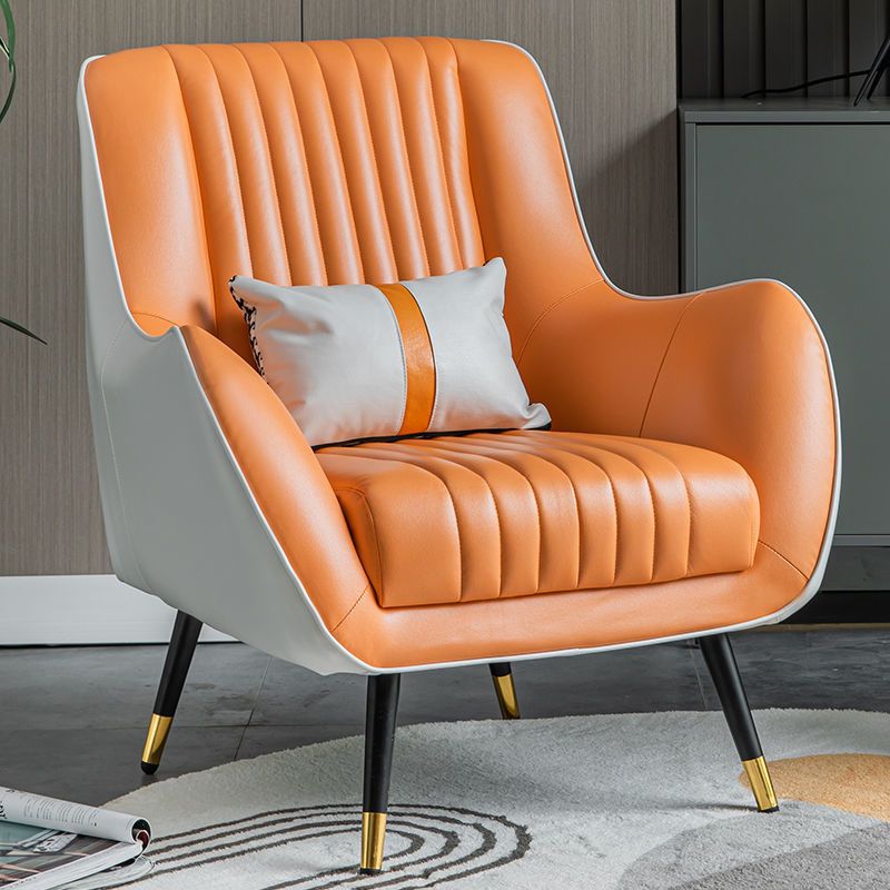 Contemporary Bonded Leather Arms Included Basic Four Leg Accent Armchair Clearhalo 'Accent Chairs' 'accent_chairs' 'Chairs & Seating' 'furn' 'furn_accent_chairs' 'Furniture' 'Living Room Furniture' 1200x1200_8b862c61-c88e-4fe8-85d1-650d0d5cddfe