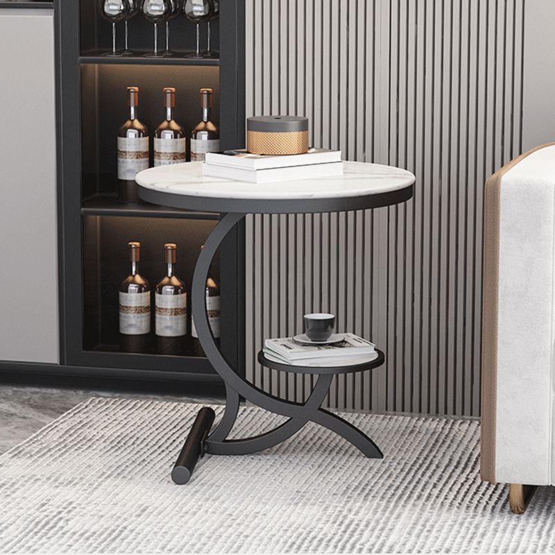 Mesa de esquina abstracta moderna Mesa de extremo redonda para la sala de estar para la sala de estar