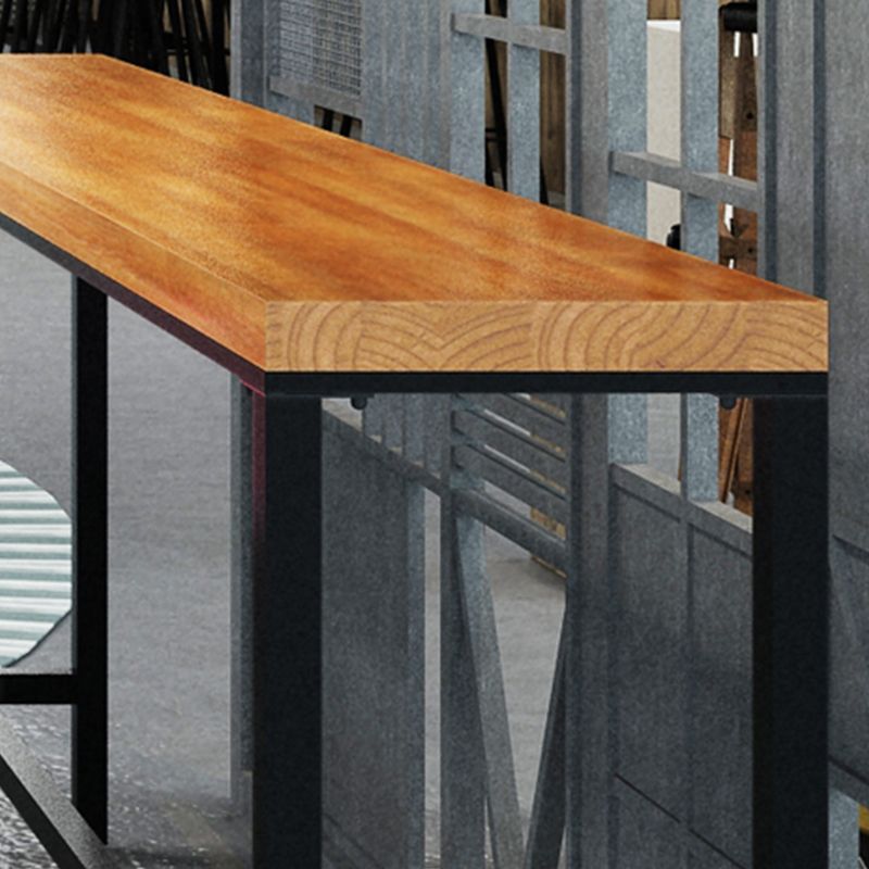 Rechteckiger Bar-Esstisch mit Massivholzplatte im Industriestil für das Esszimmer