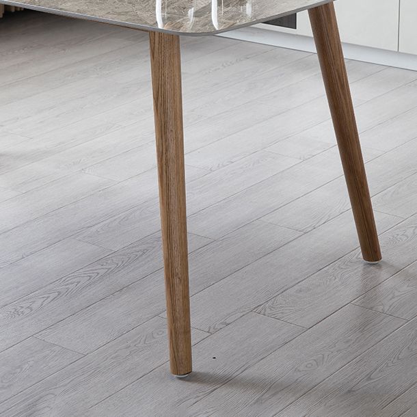 Simple Sintered Stone Dining Table 4 Legs Wood Base Rectangle Table for Home Clearhalo ' dining_table' 'Dining Tables & Seating' 'Dining Tables' 'furn' 'furn_dining_table' 'Furniture' 'furniture_dining_table' 'Kitchen & Dining Furniture' 'kitchen&dining_furn' 'kitchen' 'kitchen_dining_table' 1200x1200_8b872900-136b-415d-86fd-a8ccf999af54