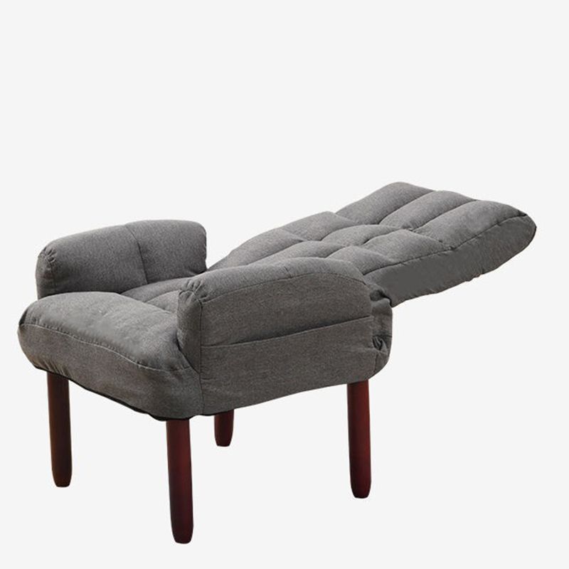 24.80" L x 25.59" W x 37.79" H Linen Convertible Chair Four-Leg Solid Wood Accent Chair Clearhalo 'Accent Chairs' 'accent_chairs' 'Chairs & Seating' 'furn' 'furn_accent_chairs' 'Furniture' 'furniture_accent_chairs' 'Living Room Furniture' 1200x1200_8b87959b-7976-4b7d-a2d4-8bde8956399e