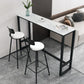 Juego de mesa de Bar rectangular contemporánea, mesa de Bar con estructura de hierro y taburetes, 1/3/5 Uds.
