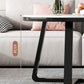 Glam Slate Round Cocktail Table in White 17.7" H Frame Coffee Table