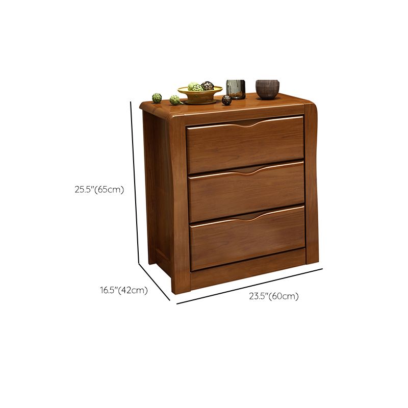 Mid-Century Modern Accent Chest with Drawers in Brown Rubberwood Clearhalo 'Cabinets & Chests' 'cabinets_chests' 'furn' 'furn_cabinets_chests' 'Furniture' 'Living Room Furniture' 1200x1200_8b8ce052-b8e9-4e22-8793-d8adc91df713