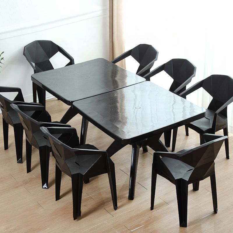 Indoor Modern Dining Arm Chairs Stackable Home Plastic Dining Armchair Clearhalo ' kitchen&dining_furn' 'Dining Chairs' 'Dining Tables & Seating' 'dining_chair' 'furn' 'furn_dining_chair' 'Furniture' 'furniture_dining_chair' 'Kitchen & Dining Furniture' 'kitchen' 1200x1200_8b8dd281-727c-40f6-9b41-eb5d4165c415