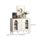 Scheda laterale Glam Sideboard Stone Glass con armadi e cassetti