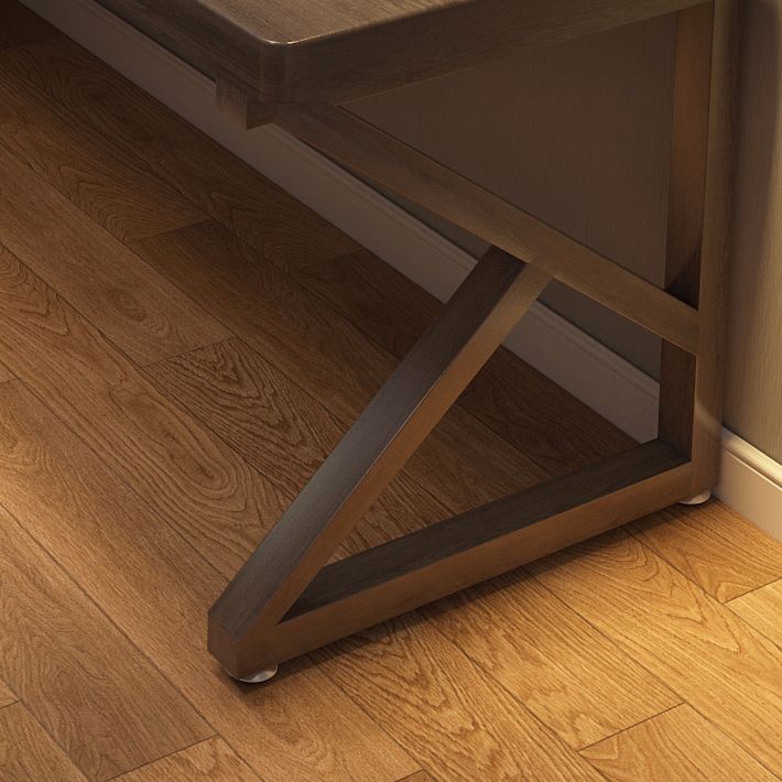 Mesa de oficina de escritura de madera de estilo moderno con 3 leges en marrón