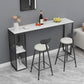 Stone Top Bar Table Set 1/3 Pcs Rectangle Bar Table and Upholstered Stools Clearhalo 'Bar Furniture' 'furn' 'furn_home_bar_bar_sets' 'Furniture' 'Home Bars & Bar Sets' 'home_bar_bar_sets' 'Kitchen & Dining Furniture' 1200x1200_8b94e95d-1682-4ea8-9d91-f228774e6c72