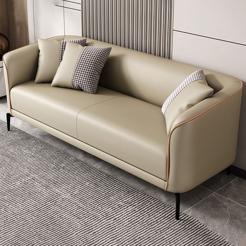 Divano in pelle finta contemporanea con sedile a cuscino singolo di divano in smoking da smoking da 3 posti