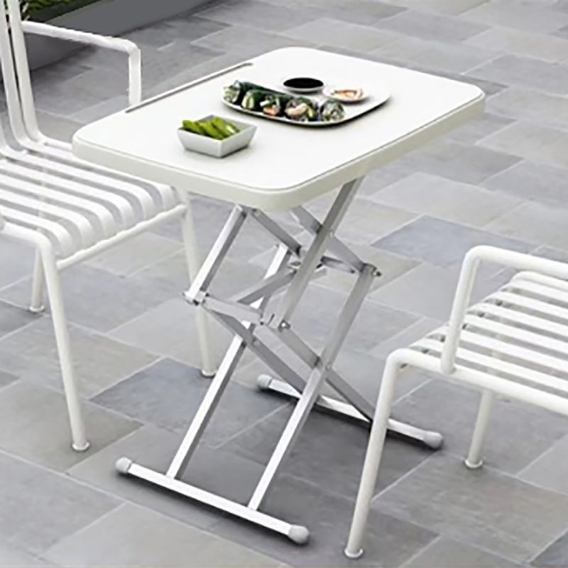 Bureau d'écriture en plastique contemporain pliant bureau de bureau à domicile rectangulaire