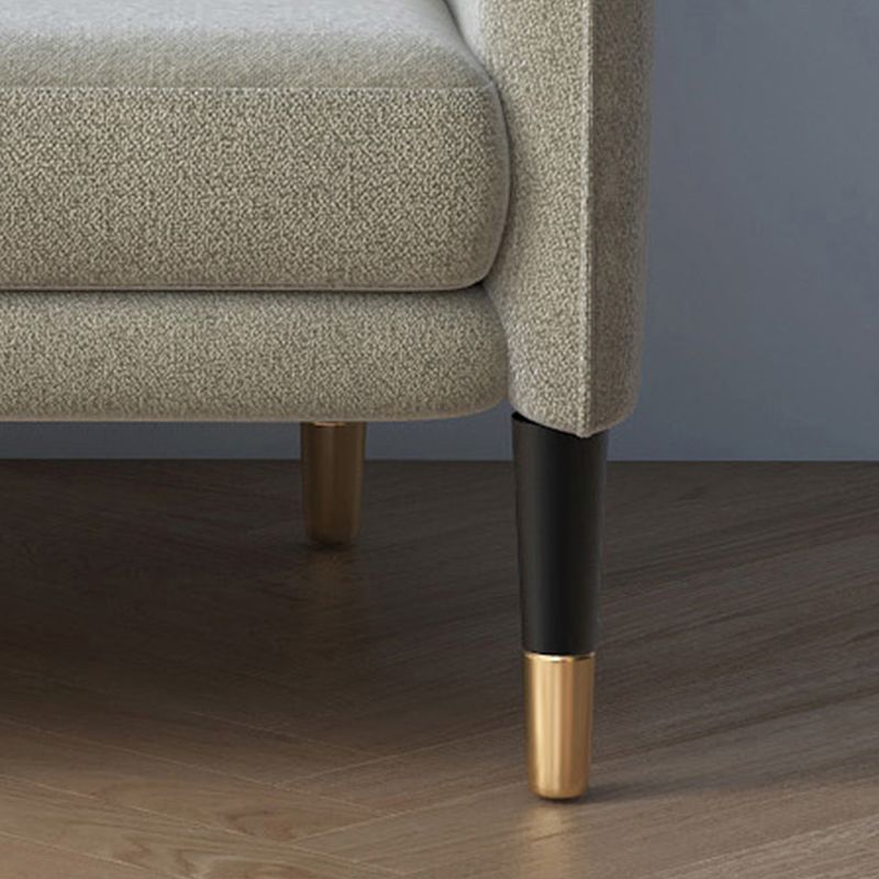 Slope Arm Sofa Fabric Settee Living Room Seating with Pillows