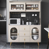 Servidor de estantería ajustable de liderazgo de madera de ingeniería de Glam. Para sala de estar para sala de estar