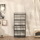 Contemporary Metal Bookshelf Black Etagere Shelf Bookcase for Study Room